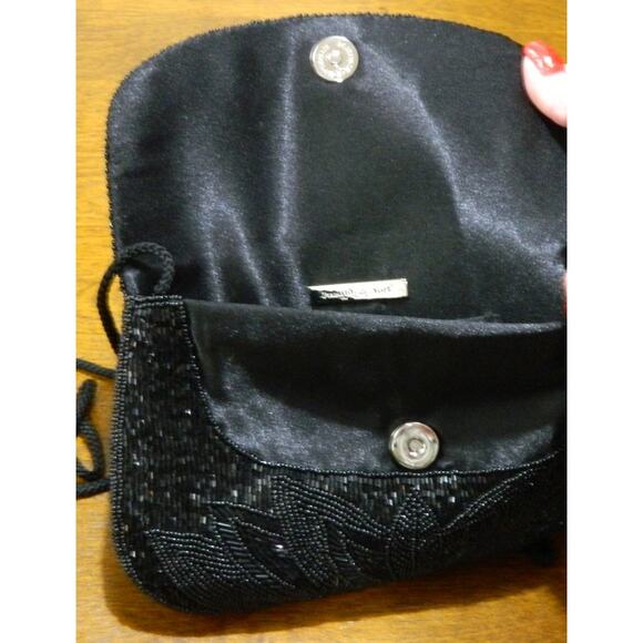 Vintage Preston & York Black Beaded Evening Purse Handbag - Picture 6 of 9